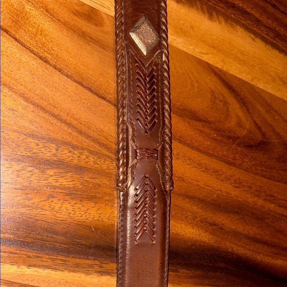 Wrangler Men's Brown Leather Belt 42/105 - Picture 7 of 9